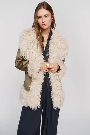 Maeve Belted Faux Fur Coat Jacket