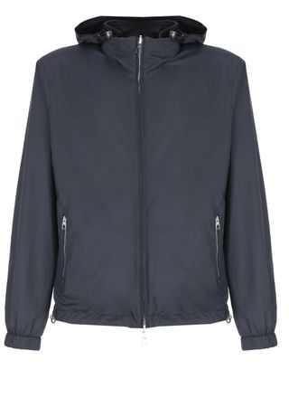 Montecore Blue Wool Hooded Jacket