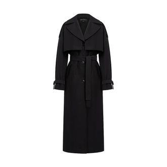 Dondup Trench Coat - female - Dondup - Trench Coats - Black - S - Coats