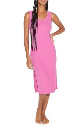 Spiritual Gangster Camille Rib Knit Midi Dress in Azalea at Nordstrom Rack, Size X-Large