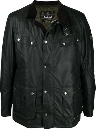 Barbour Duke Waxed Jacket - Heren - Leren en Su&egrave;de Jassen - Groen - L - Katoen - Jassen