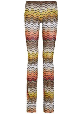 Missoni Patterned Slim-leg Metallic-knit Beach Trousers - Black - 38 (UK6 / XS)