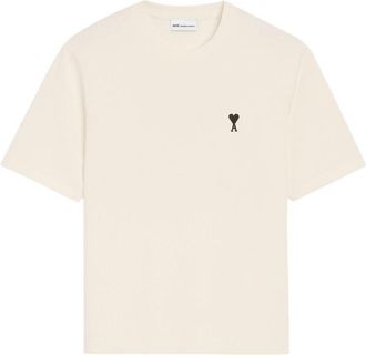Ami Boxy Fit Short Sleeves Adc Teeshirt With Signature Print at Back