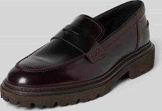 GANT Lederloafer mit Schaftbrücke Modell Ivyhill in Bordeaux, Größe 39