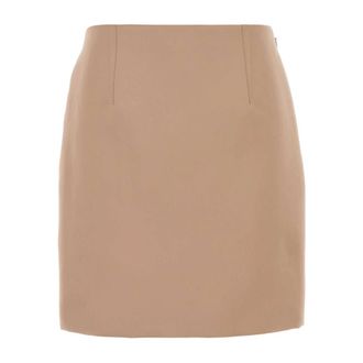 Chlo&eacute; Duchesse Satin Mini Rok - Dames - Korte rokken - Beige - XS - Polyester - Rokken