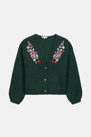Louise Misha Geborduurd vest met V-hals, LUNAMI