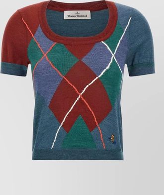Vivienne Westwood wool argyle short-sleeve sweater