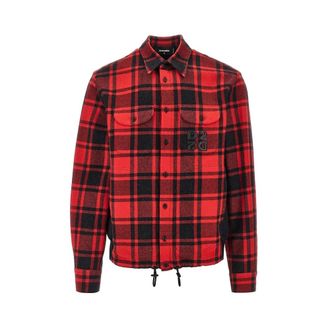 Dsquared2 Hybrid Drawstring Overshirt - Heren - Overhemden - Rood - Maat: L Katoen