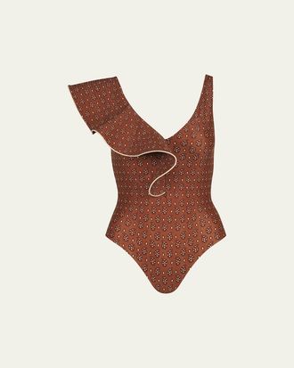 Johanna Ortiz Boleros Ruffle One-Piece Swimsuit
