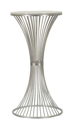 Mauro Ferretti Mesa auxiliar de metal plateado cm &oslash; 50x100