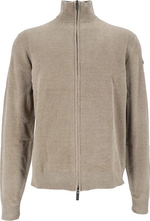 Roberto Ricci Design Plush Velvet Full-Zip Knit Sweater