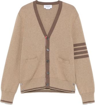 Thom Browne Cardigan con dettaglio a 4 righe - Marrone