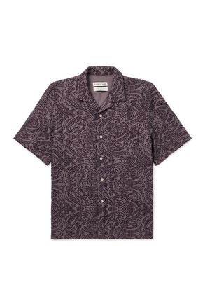 A Kind Of Guise Gioia Convertible-Collar Embroidered Linen-Blend Shirt