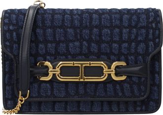 Tom Ford Damess Stoffen blauw/denim clutch
