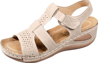 Generic White Fashion Forward Sandals with Fishmouth Design and Wedge Heel for A Modern and Practical Seasonal Choice
