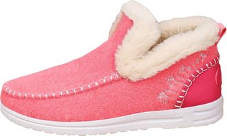 Generic Womens Cozy Orthopedic Fleece Boots - Slip-On Warm Lined Winter Ankle Shoes with Non-Slip Sole (Pink,5.5)