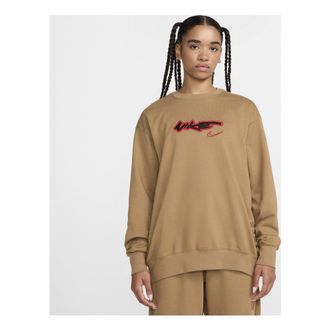 Nike (WMNS) Nike Sportswear Breaking Loose French Terry Sweatshirt Asia Sizing Dark Driftwood FZ0257-224