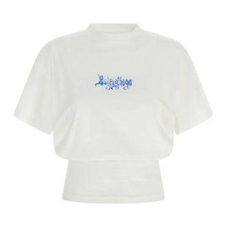 Balenciaga Dames, Tops, Wit, Maat: L