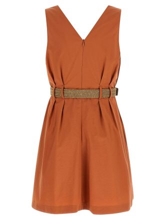 Brunello Cucinelli Womens Orange Cotton Short Dress