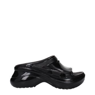 Balenciaga Camisetas Y Calcetines Piscina Crocs Mujer Negro Caucho