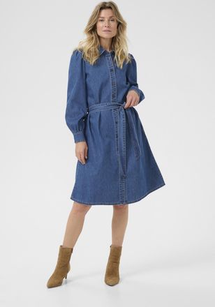 Cream Denim Jurk CREstelle A-shape blue