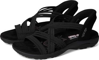 Skechers Reggae Slim - Simply Stretchy Hands Free Slip-Ins Womens Shoes Black/Black : 10 B - Medium, Synthetic