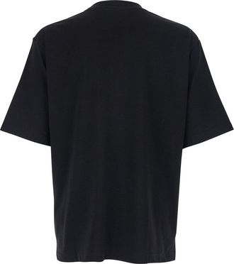 Dsquared2 Mens T-Shirt With Raised Collar, Black Cotton T-Shirts And Polos
