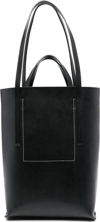 Rick Owens Casual Zwarte Leren Tote Bag - Dames - Shoppers - Zwart - ONE Size - Leer - Tassen