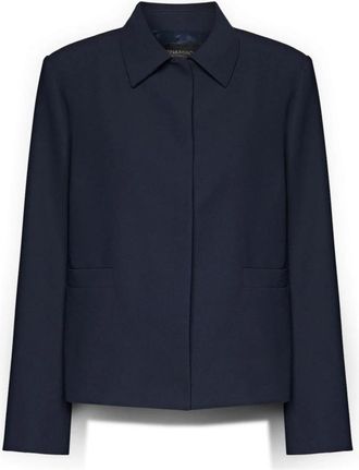 Elena Miro Cr&ecirc;pe Stof Jas - Dames - Zomerjassen - Blauw - 7XL - Polyester - Jassen