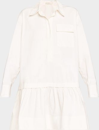 A.L.C. Brooke Long-Sleeve Drop-Waist Mini Dress