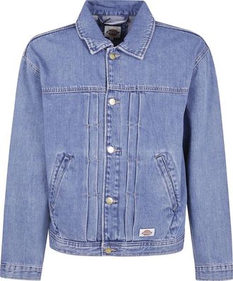 Dickies Geplooide Denim Jas - Heren - Spijkerjassen - Blauw - M - Denim - Jassen