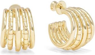 Melinda Maria Talon 5-Row Hoop Earrings in Gold at Nordstrom