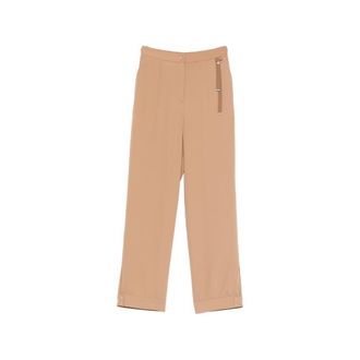 Herno Grosgrain-detail Slit-hem Trousers