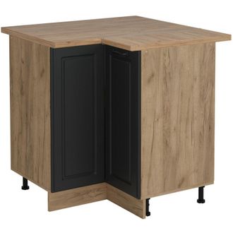 Vicco Armario De Esquina R-line, Antracita Casa De Campo, 75.6 Cm, Et Roble