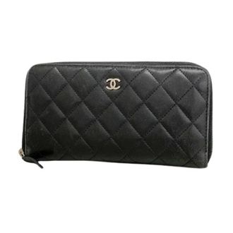 Chanel Pre-owned Wallets, female, Black, Size: ONE SIZE Pre-owned Vintage Long Wallet (Bi-fold)