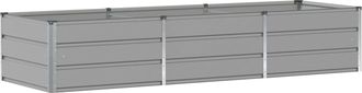 vidaXL Jardinera Gris Claro 240 X 80 X 45 Cm Acero Vidaxl