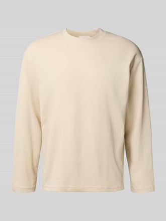 Selected Loose Fit Langarmshirt aus Baumwoll-Mix Modell LOOSEOSCAR in Offwhite, Größe XXL