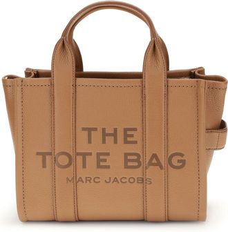 Marc Jacobs Womens Small Tote Handbag Argan Oil Calf Leather Bos Taurus Handbags Hand Bags