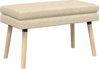 vidaXL Banco De Doble Capa Crema 80 X 40 X 47 Cm Tela Vidaxl
