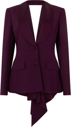 Alberta Ferretti Elegante Blazer - Dames - Blazers - Paars - L - Leer - Jassen
