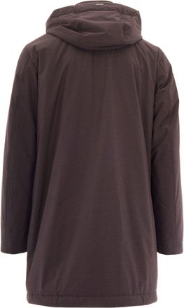 Herno Mens Hooded Parka Dark Brown Main Fabric: Polyamide Jacket