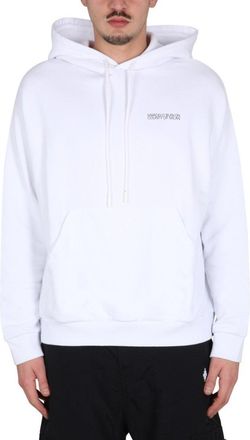 Marcelo Burlon Cotton Hoodie With Drawstring Hood And Graphic Design