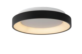 Lucide VIDAL Dimmable Stylish Indoor Decorative LED Flush Ceiling Light in Black