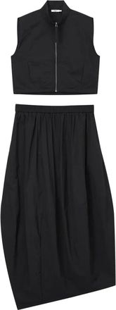 B+ab Completo asimmetrico con zip - Nero