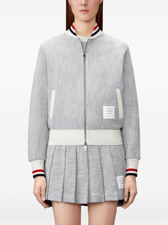 Thom Browne Striped Tweed Jacket - Grey