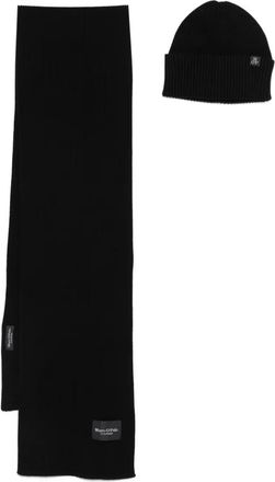 Marc O'Polo Geribbeld sjaalset - Zwart