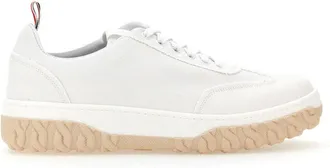 Thom Browne Leather Canvas Sneaker - White