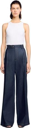 Sandro Denim suit trousers in Deep Blue at Nordstrom, Size 40 Eu