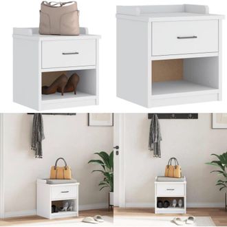 vidaXL Panca da Corridoio SANDNES Bianca 45x40x50 cm in Legno di Pino - Panca da ingresso - Panca in legno