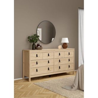 Dmora Dmora - Aparador Kovsova, Buf&eacute; De Sal&oacute;n, Aparador De Sal&oacute;n, Despensa De Cocina, 160x38 H80 Cm, Roble